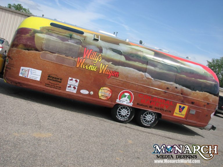 Willy's Weenie Wagon Airstream Trailer Wrap ⋆ Monarch Media Designs ⋆