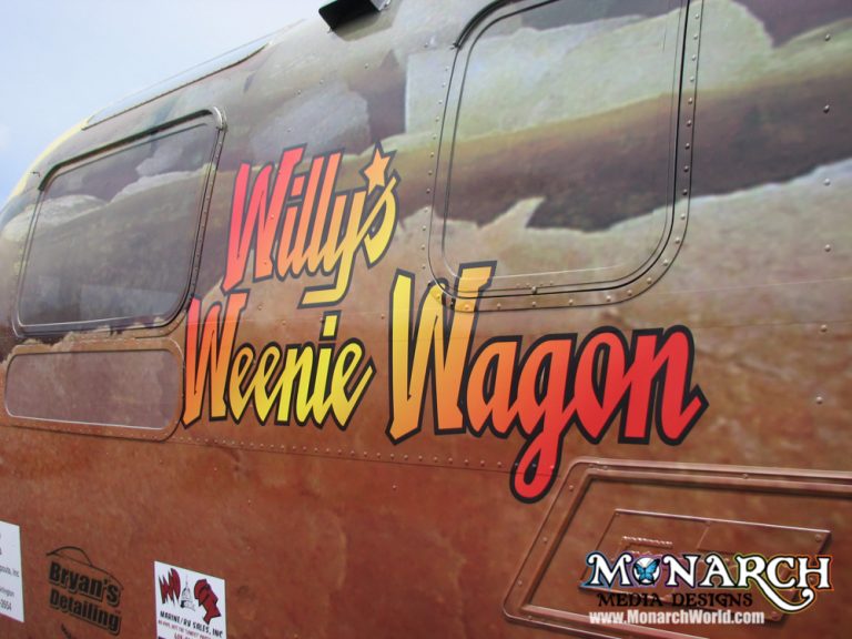 Willy's Weenie Wagon Airstream Trailer Wrap ⋆ Monarch Media Designs ⋆