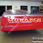Monarch Racecar Graphic Lettering Wrap