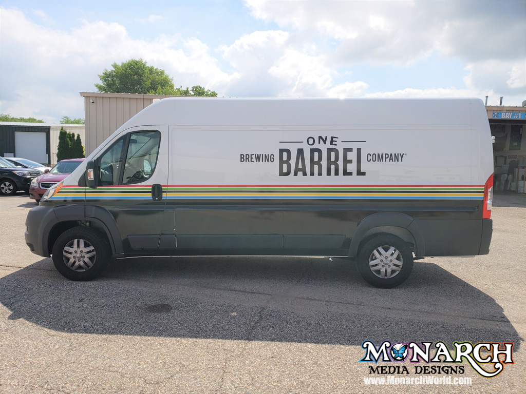 One Barrel Brewing Company Promaster Partial Vehicle Wrap