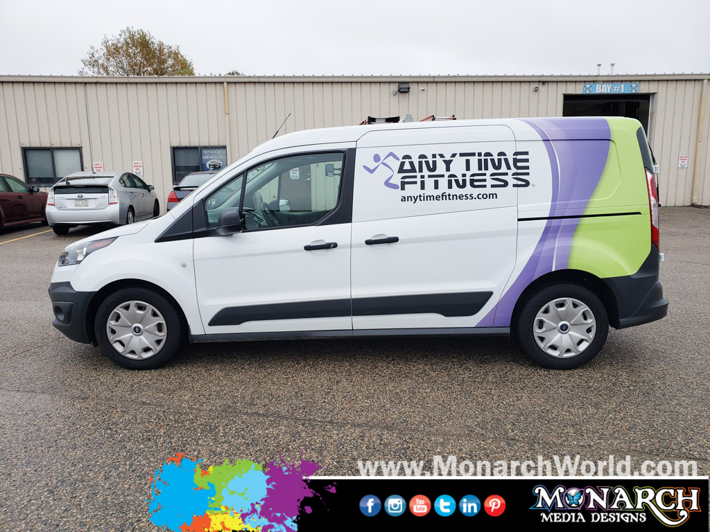 Anytime Fitness Van Partial Wrap