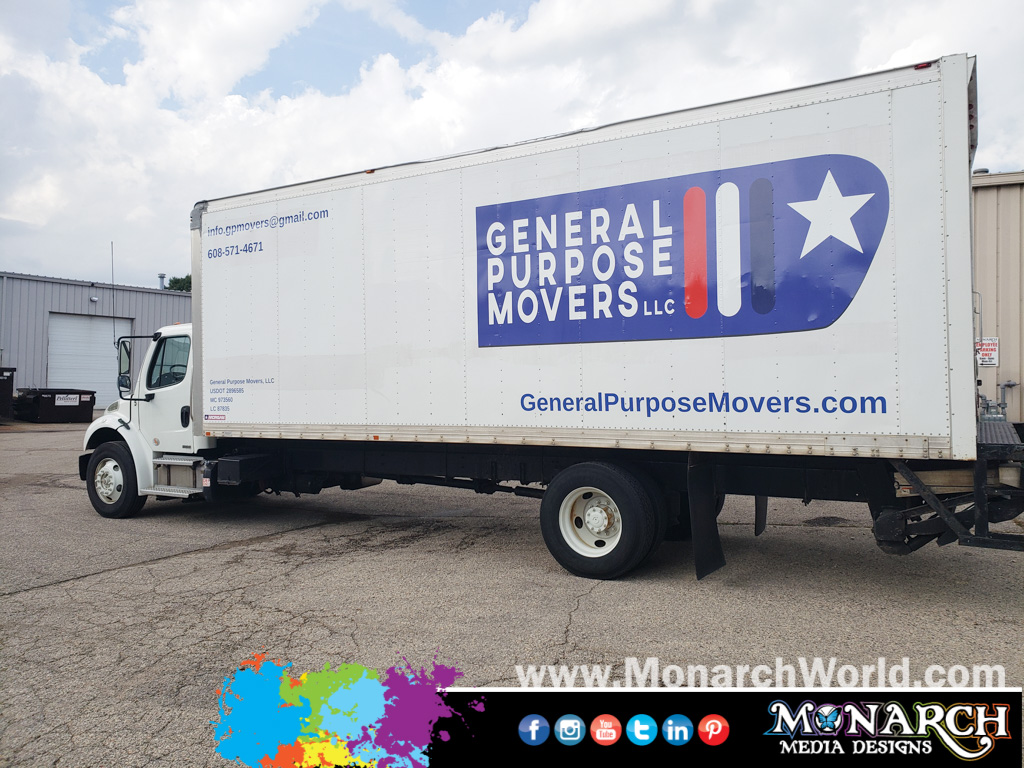 General Purpose Movers Box Truck Graphics