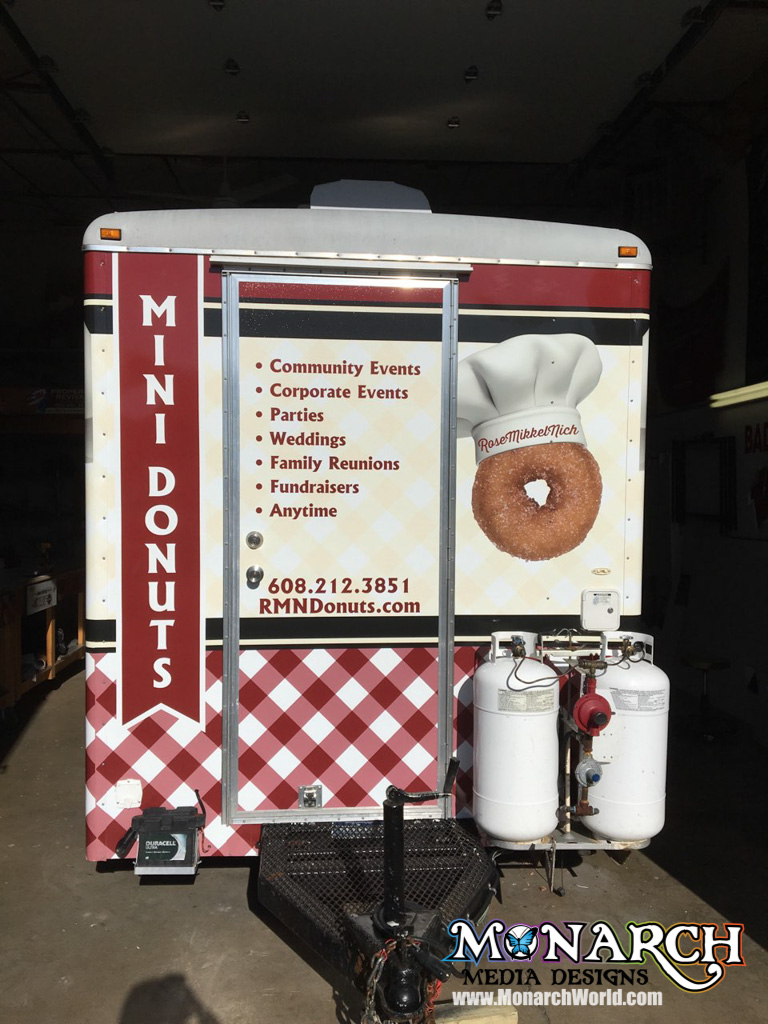 Mini Donut Trailer Wrap Food Cart