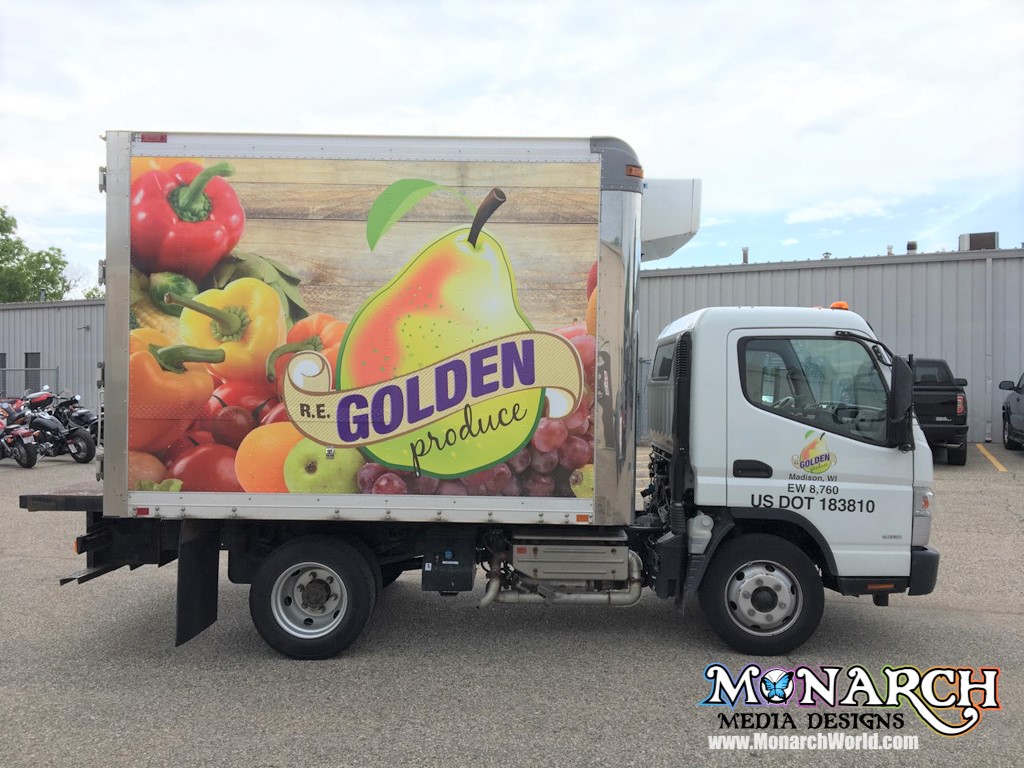 Re Golden Produce Box Truck Wrap