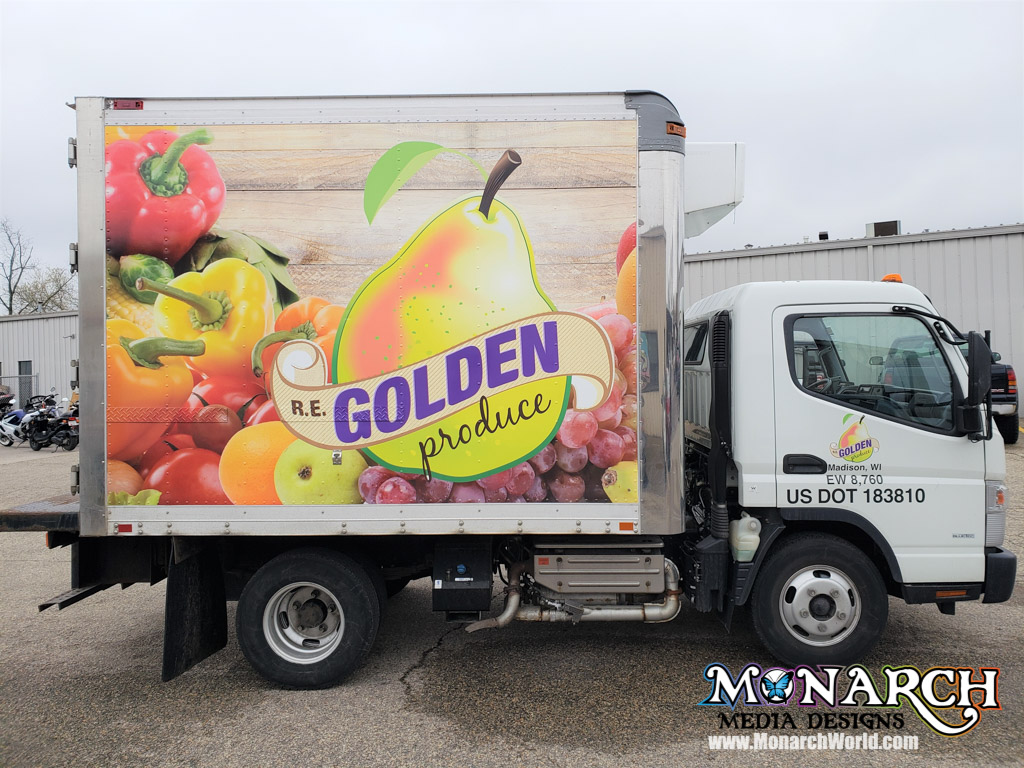 Re Golden Produce Box Truck Wrap Madison Wi