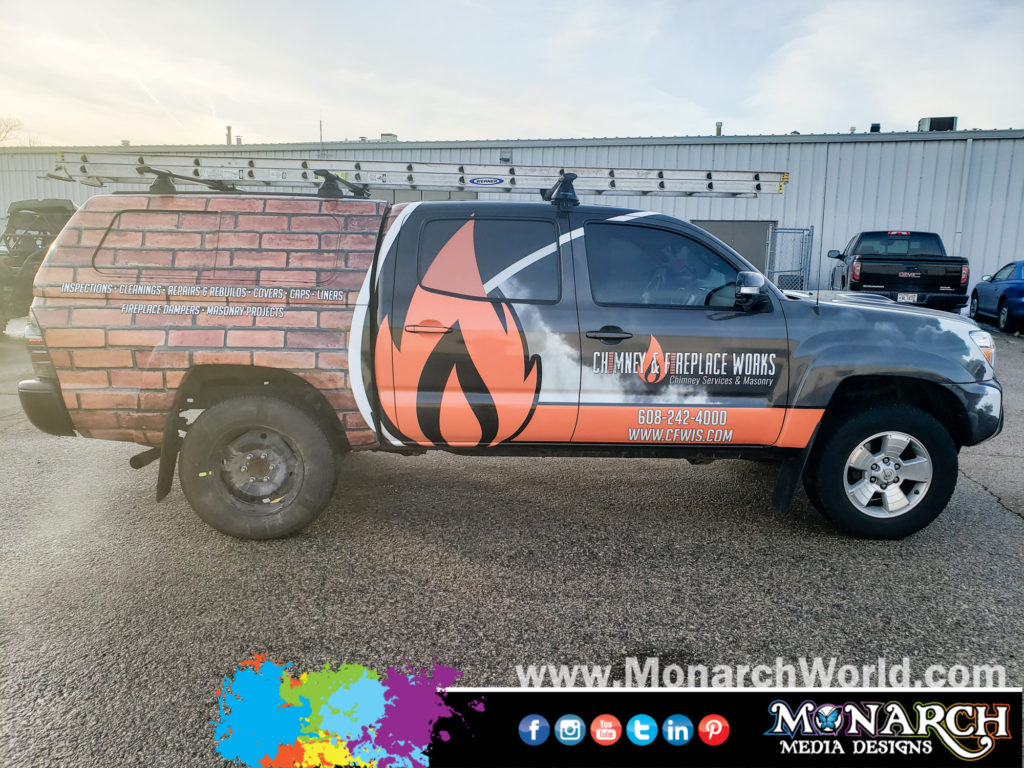 Chimney Fireplace Partial Truck Wrap