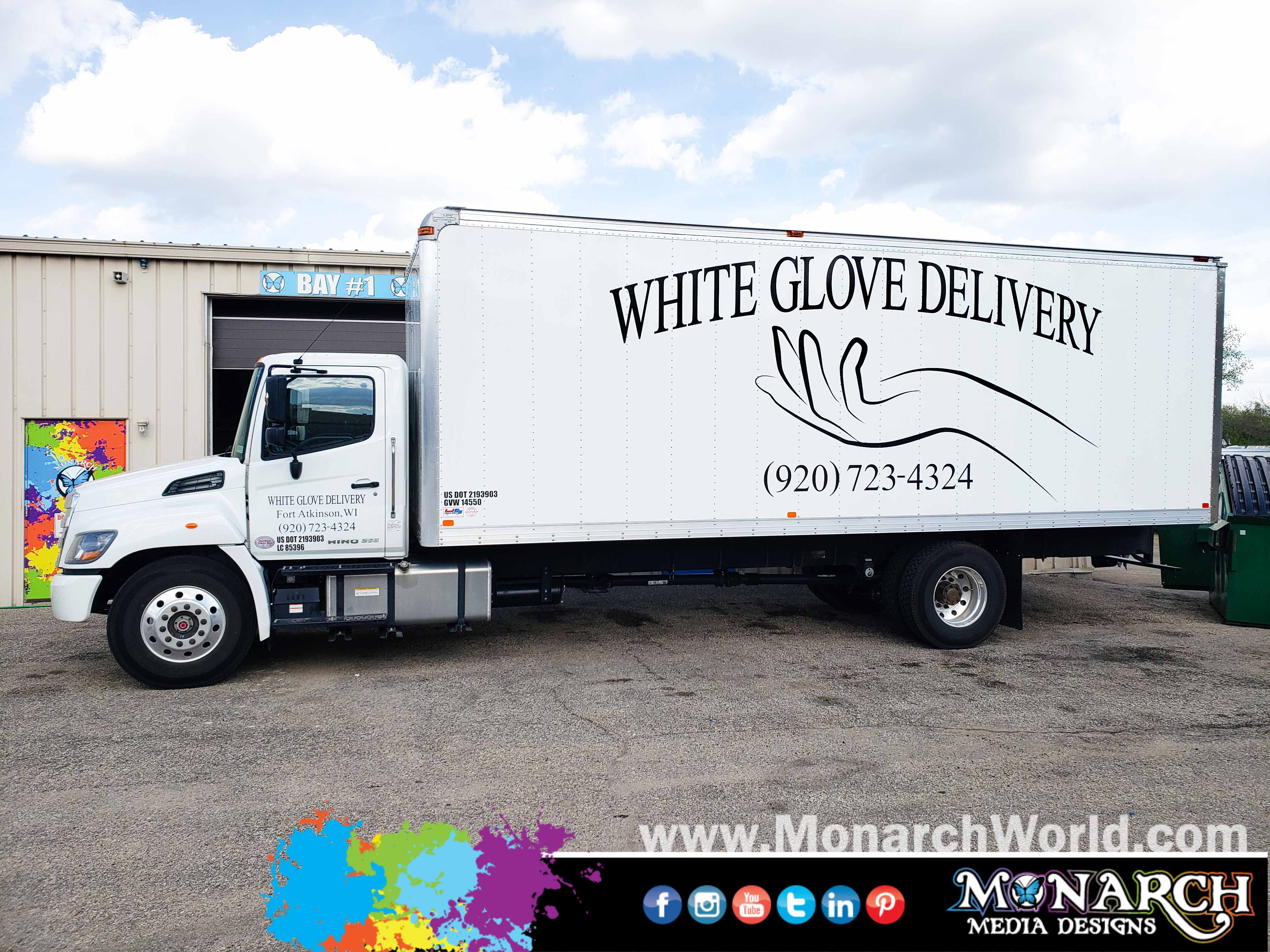 White Glove Delivery Truck Vinyl Graphic