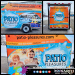 Patio Pleasures Trailer Wrap Collage