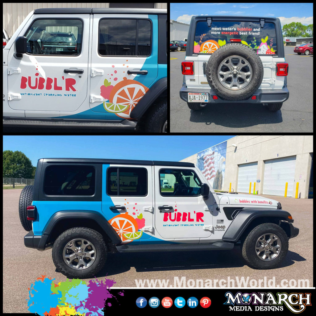 Pepsi Cola Of Madison Jeep Partial Wrap Collage