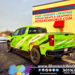 Heins Contracting Green Truck Full Wrap Gallery