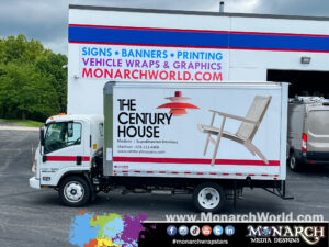 The Century House Box Truck Partial Wrap Gallery