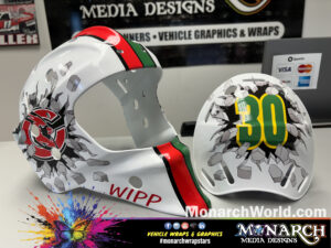 Columbus High Beaver Dam Hockey Goalie Helmet Mask Wrap Monarch Madison Gallery