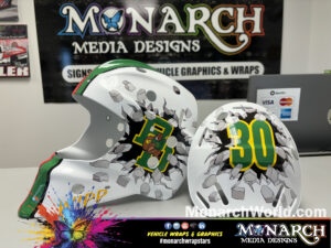 Columbus High Beaver Dam Hockey Goalie Helmet Mask Wrap Monarch Madison Gallery