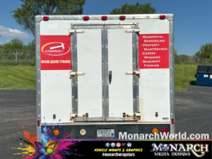 Hammer It Construction Partial Box Truck Wrap Monarch Madison Gallery