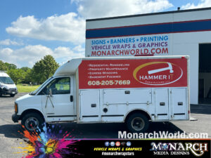 Hammer It Construction Partial Box Truck Wrap Monarch Madison Gallery