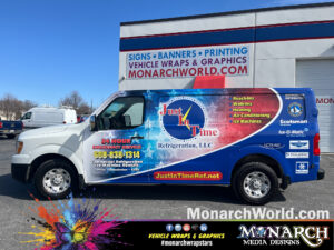 Just In Time Refrigeration Partial Van Wrap Monarch Madison Gallery