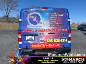 Just In Time Refrigeration Partial Van Wrap Monarch Madison Gallery