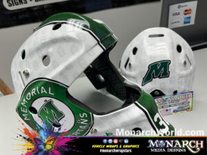 Memorial Spartans Hockey Goalie Helmet Mask Wrap Monarch Madison Gallery