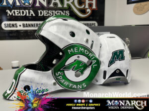 Memorial Spartans Hockey Goalie Helmet Mask Wrap Monarch Madison Gallery