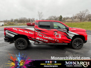 The Gardner Co Red Truck Partial Wrap Monarch Madison Gallery