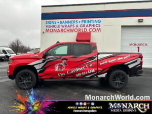 The Gardner Co Red Truck Partial Wrap Monarch Madison Gallery